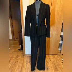 Jones Wear Black Pinstripe Women's Suit